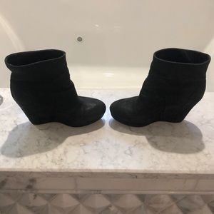 Leather platform booties from Nordstrom